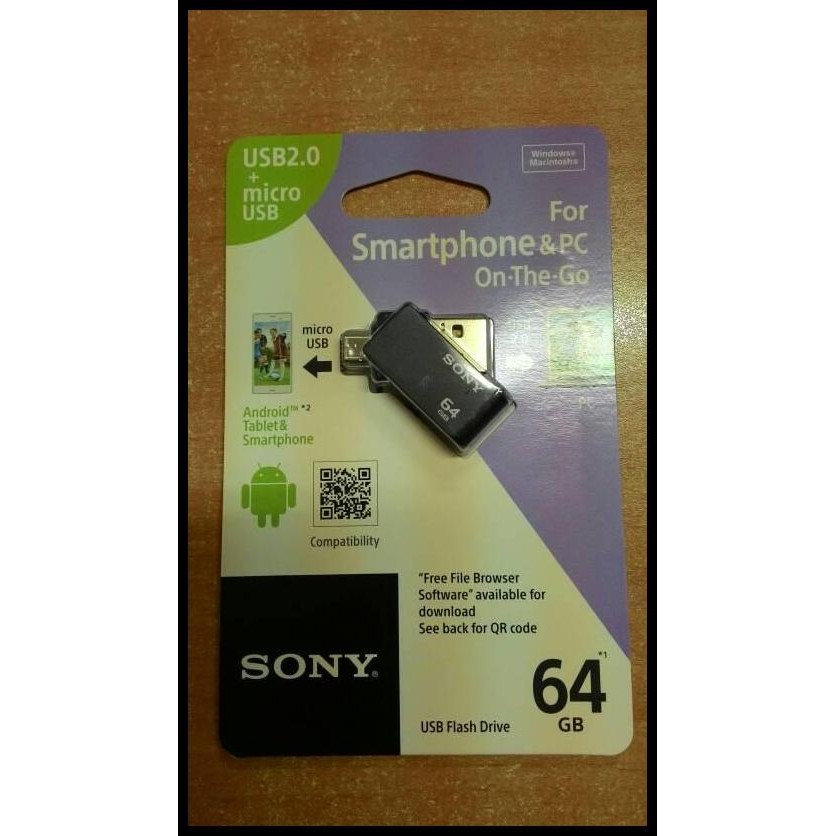Sony USB Flashdisk OTG 64GB / Sony OTG Flash disk USB 2.0 ORI 64 GB