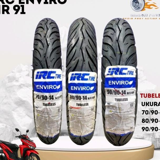 Ban Motor Irc Enviro Tubeless Ring 14 Untuk Beat Vario Mio Scoopy Spacy Fino Ukuran 7090 8090 9090 G