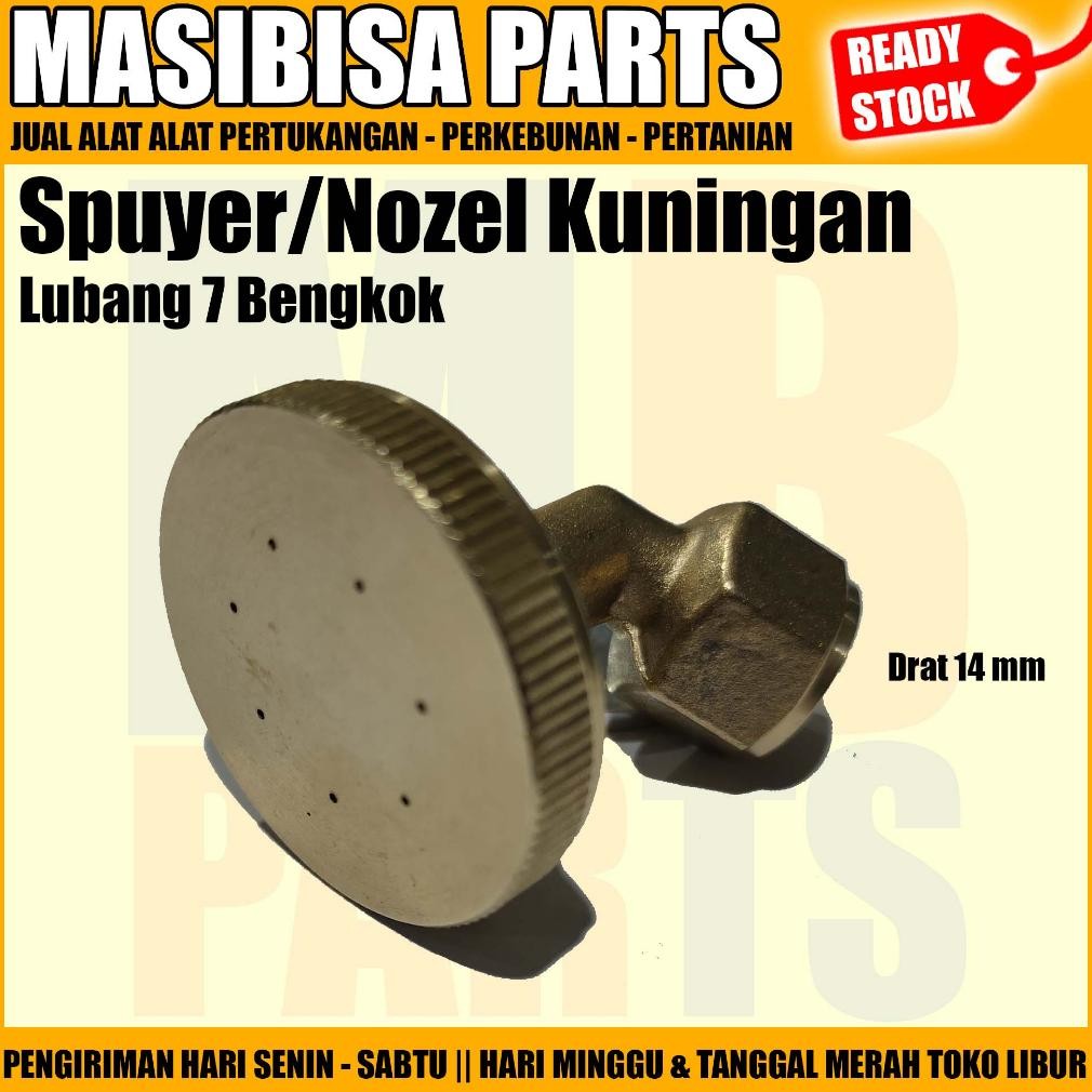 Nozel Spuyer Sprayer Tangki Elektrik Bengkok Kuningan Lubang 7