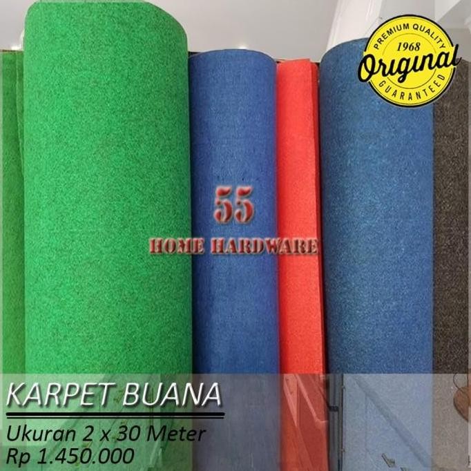 KARPET BUANA BLUDRU POLOS 1 ROLL UKURAN 2 M x 30 M