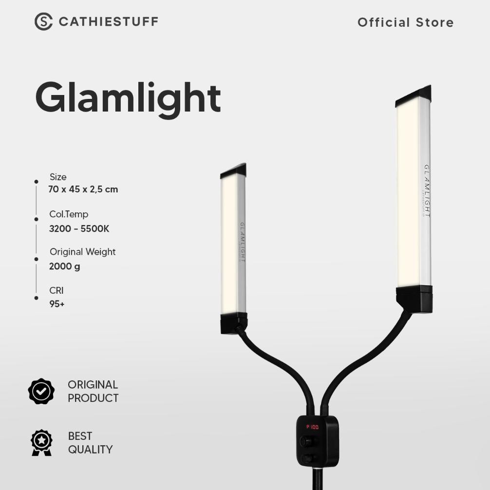 Cathiestuff Glamlight|Lampu Rias Professional MUA Premium Multifungsi Fleksibel Portable