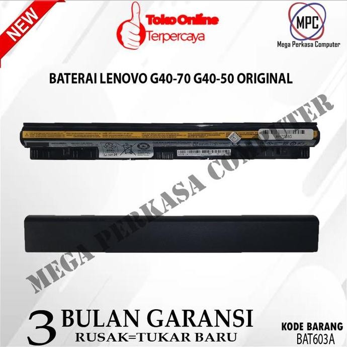Batere Baterai Laptop Lenovo G40-70 Original