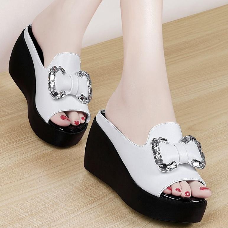 GV23 th-23 Wedges Wanita Kondangan/Casual Elegan Tinggu 7 Cm Ukuran 36/40 Terlaris Terlaris