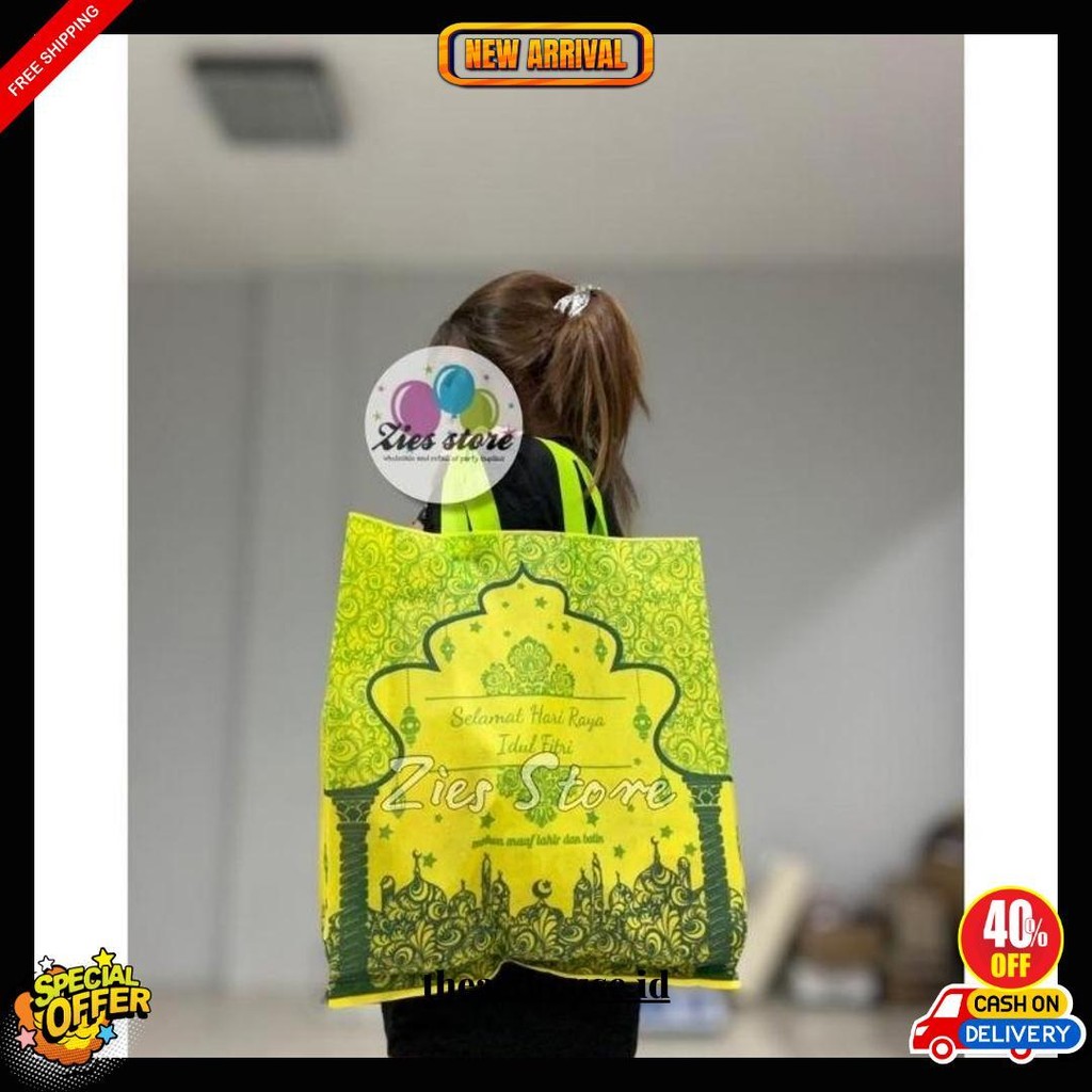 

(Isi 12)Tas Souvenir Goodie Bag Kantong Idul Fitri Lebaran Ramadhan L Gratis Ongkir