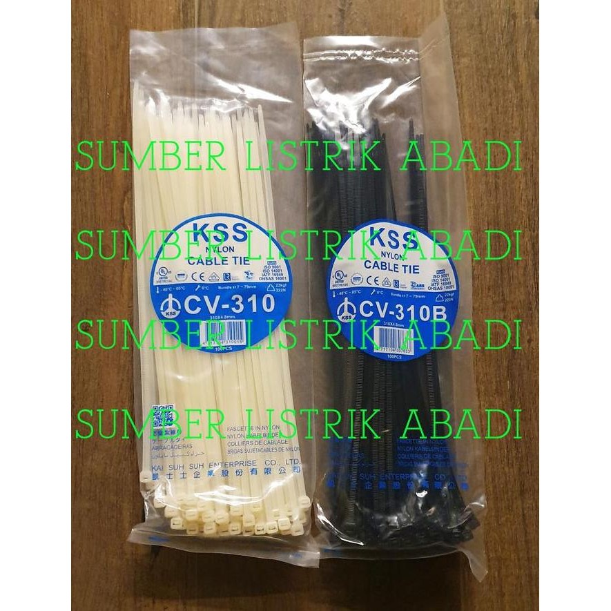 

promo kabel ties kss cv 310 isi 100pcs (hitam/ putih)