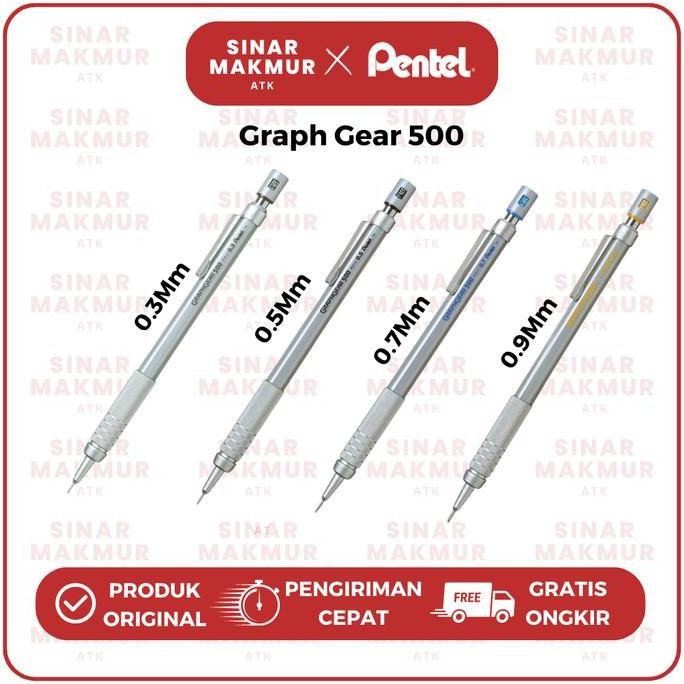 

original pensil mekanik pentel graphgear 500 - mechanical pencil berkualitas