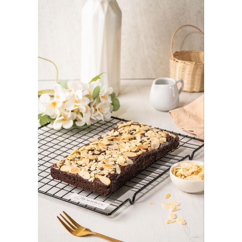 

Promoo!! Browncheese Brownies Panggang Almond 20x10 | Fudgy Brownies
