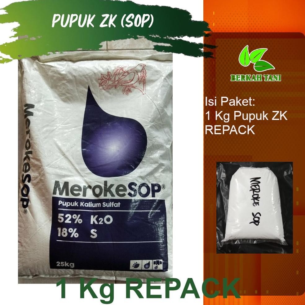PUPUK ZK KALIUM POTASSIUM SULFATE MEROKE SOP KEMASAN 1KG