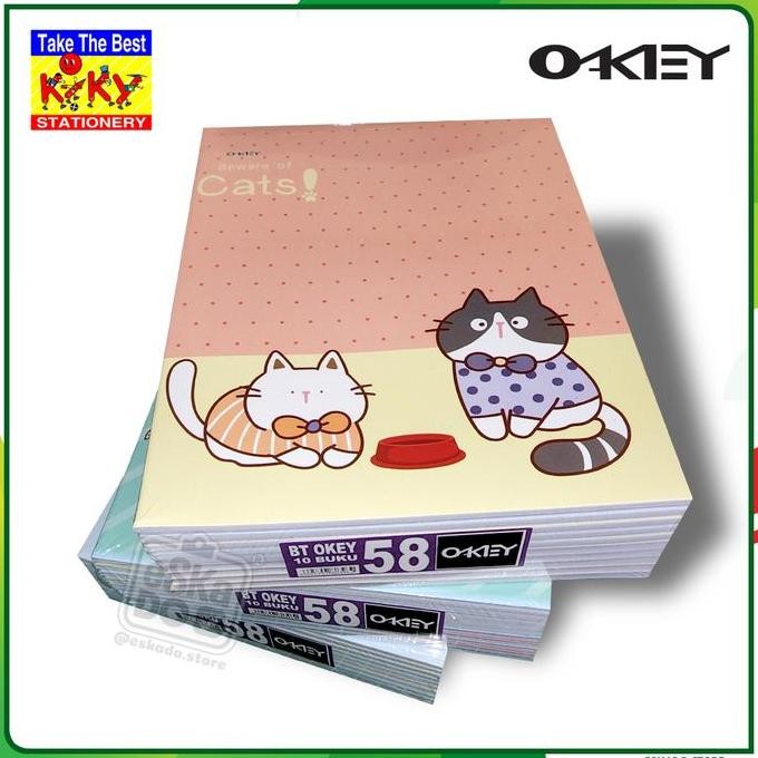 

Okey Buku Tulis 58 Lembar - 10 Pcs / 1Pack Buku Sekolah Kiky