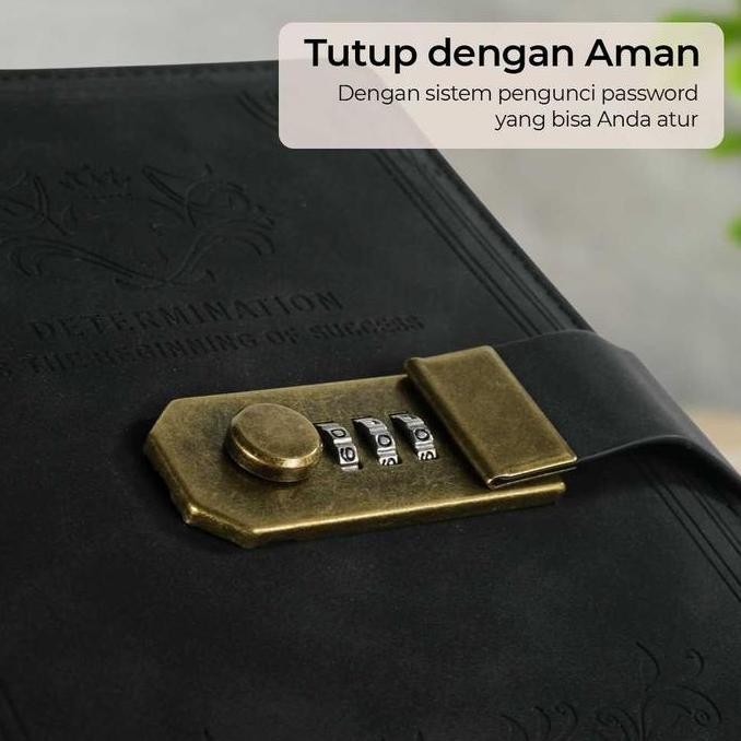 

Toddi Buku Jurnal Leather Diary A5 68Gsm 200 Halaman Grid With Lock - Td100