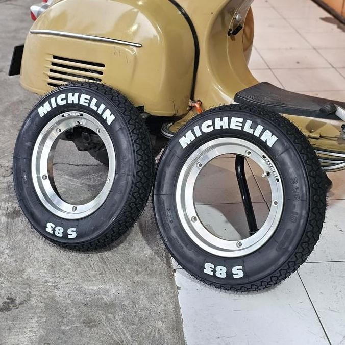 ((((()paling dicari] Paket Velg Tubeless Vrossi Ban Michelin S83 Ring 10 3.50 Vespa Super Sprint Px 