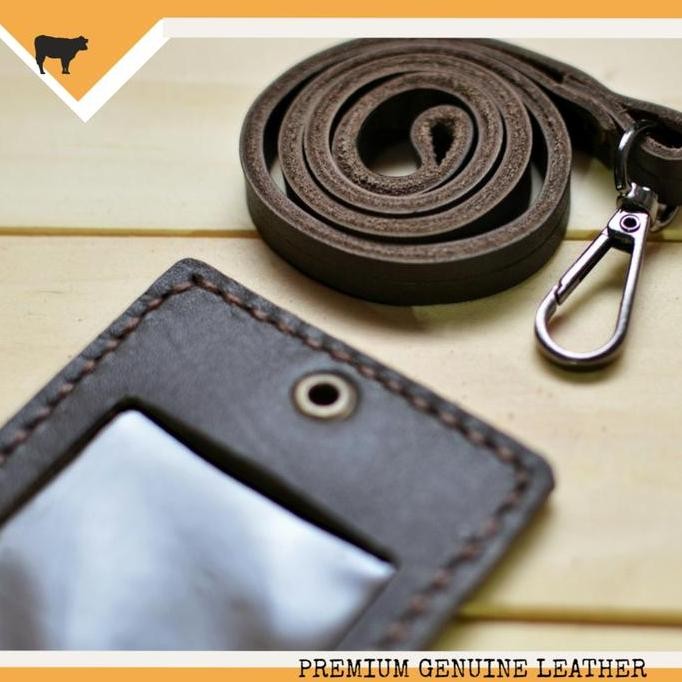 

Name Tag Kulit Asli Handmade Id Card Holder Genuine Leather Premium Original
