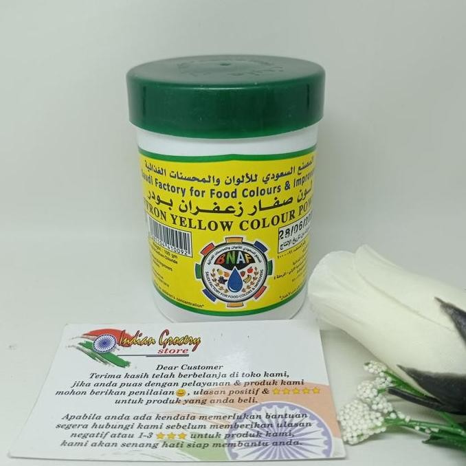 

<<<<<] Saffron Yellow Colour Powder 100gr