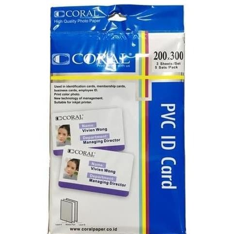 

Kertas Pvc Cetak Id Card A4 Isi 5 Lembar / Bahan Kartu Tebal Premium Original