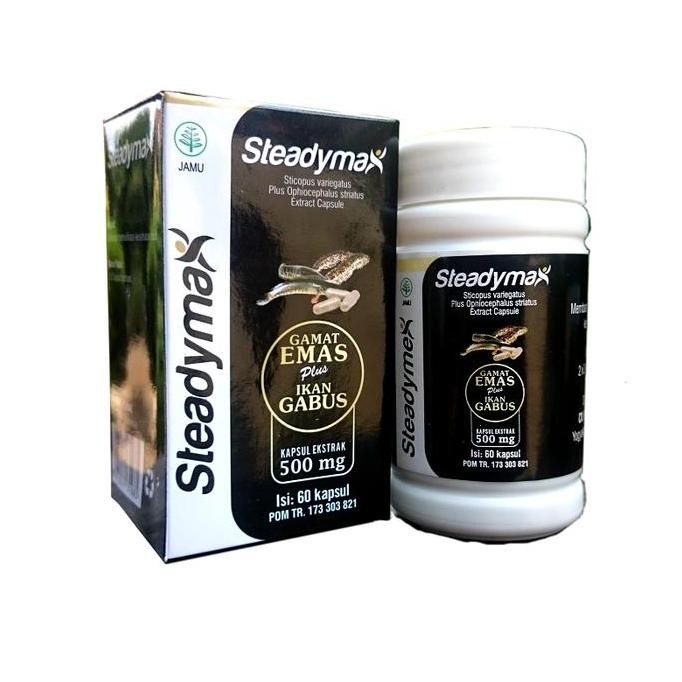 Steadymax Kapsul Ekstrak Ikan Gabus Dan Gamat Emas Isi 60