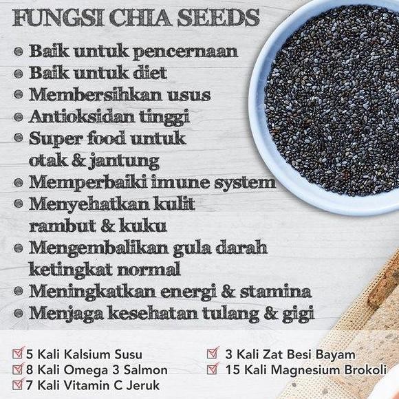 

Biji Chia Seed 250Gr Bs Bukan Biji Selasih