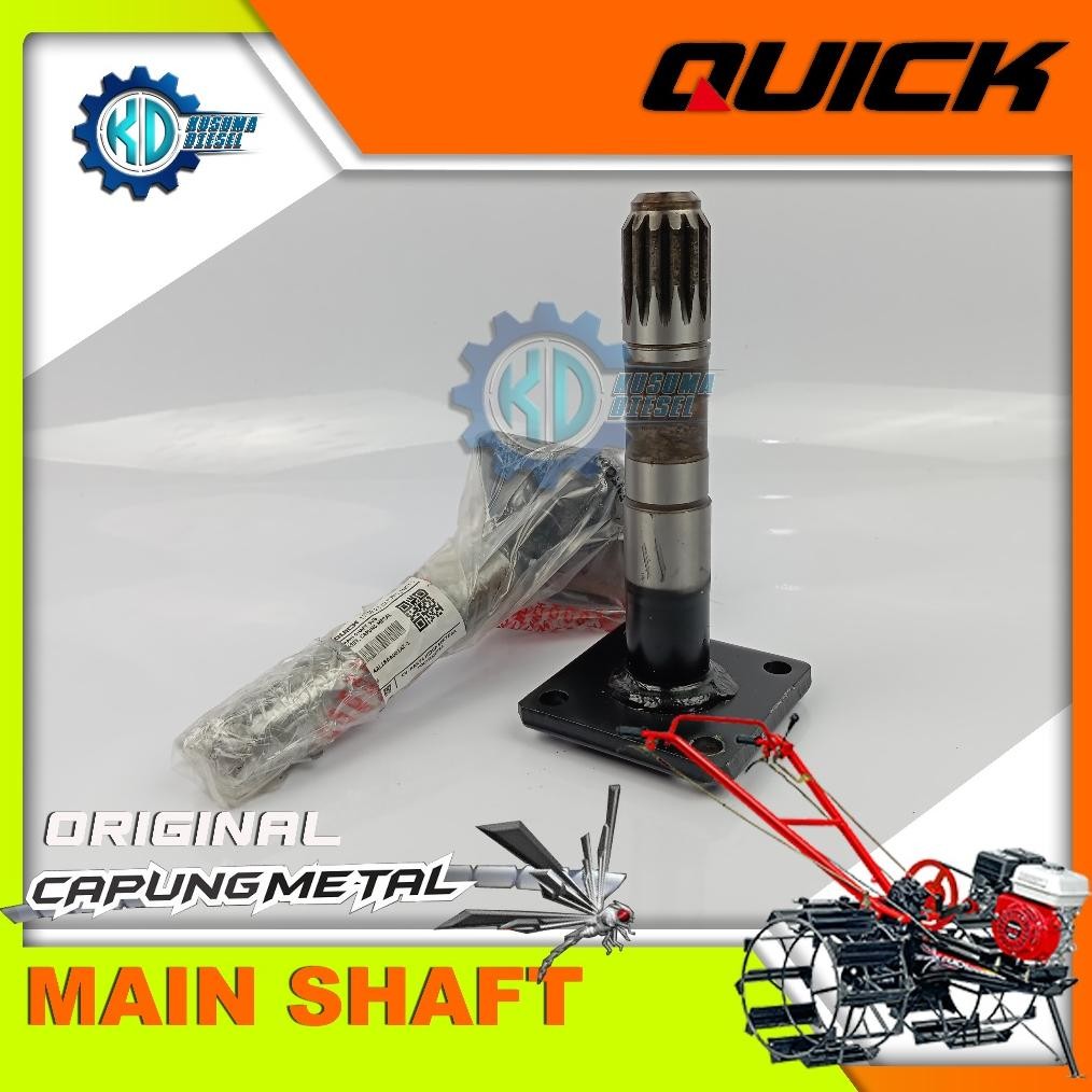 Main Shaft Sub Assy Capung Metal - As Roda Traktor Capung Metal - Quick - Sparepart - Original - Ter