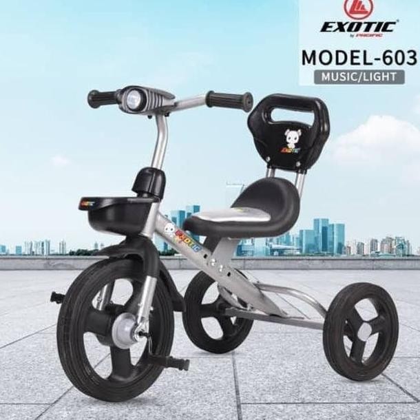 Sepeda Anak Bayi Balita Roda 3 Tricycle Exotic Et603 Music Lht Sni