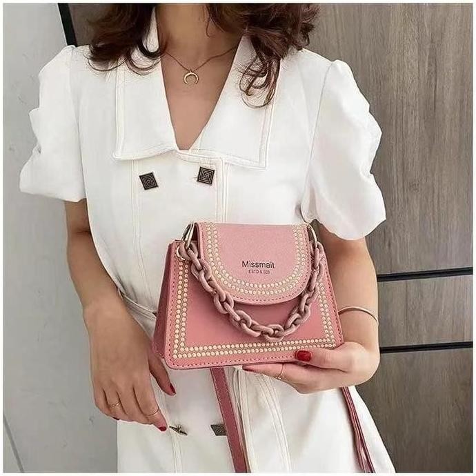Asli Tas Selempang Wanita XC369 Korean Style MiaTmait GRB Mini Bag Jakarta Kulit Elegan Cewek Kekini