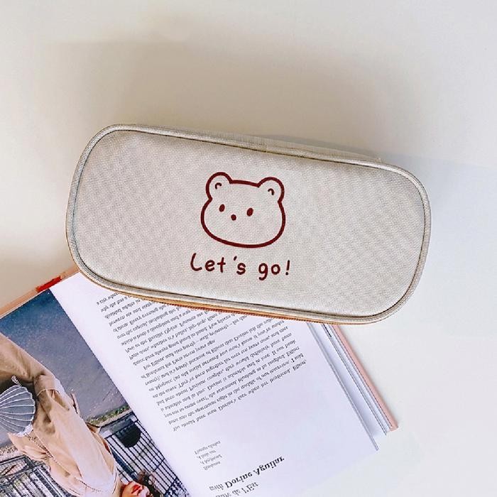 

SWG Mismi Annette Pencil Case Kotak Pensil Cute Bear Sekolah Perempuan Trendy - K1A