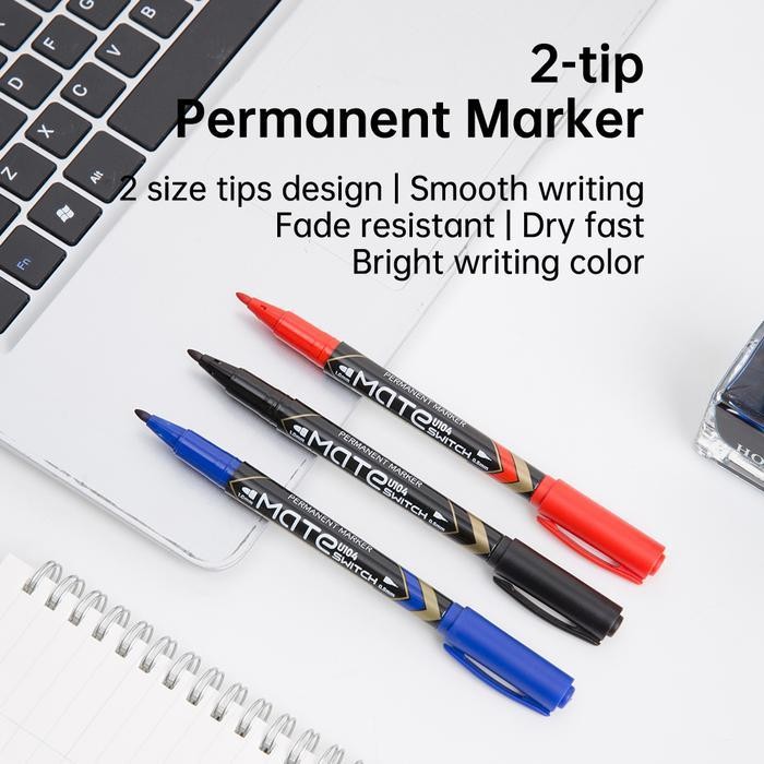 

SWG Deli Spidol Permanen Dual Tip 0.5mm / 1.0mm Tidak Beracun EU104X0