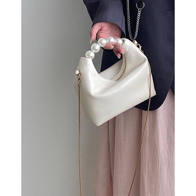 Asli Tas Rantai Wanita Kulit Mutiara Bahu & Selempang Mewah BAO121