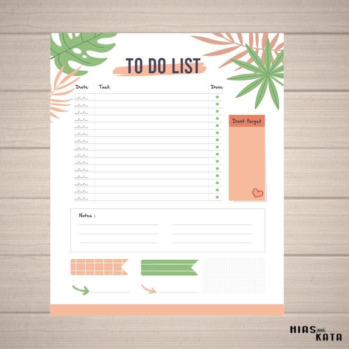 

SWG to do list agenda planner tempel size a4 ( bonus 1pcs spidol)