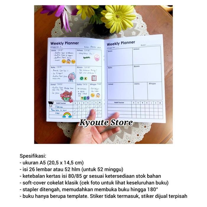 

SWG Buku Weekly Planner + Habit Tracker A5 Versi 5 Kyoute Agenda Schedule