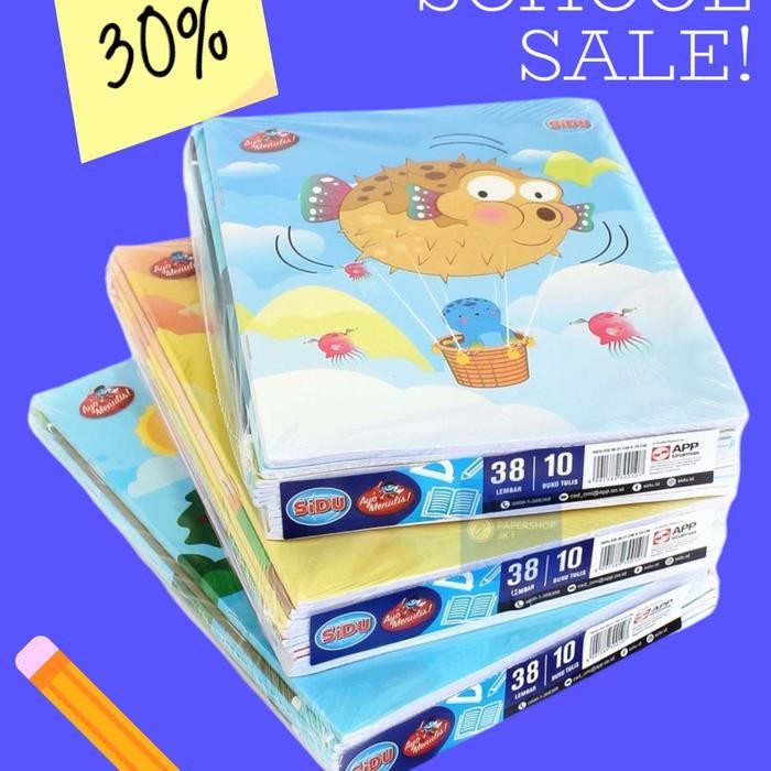 

SWG Buku tulis sekolah SIDU 38 lembar 1 pack isi 10 buku