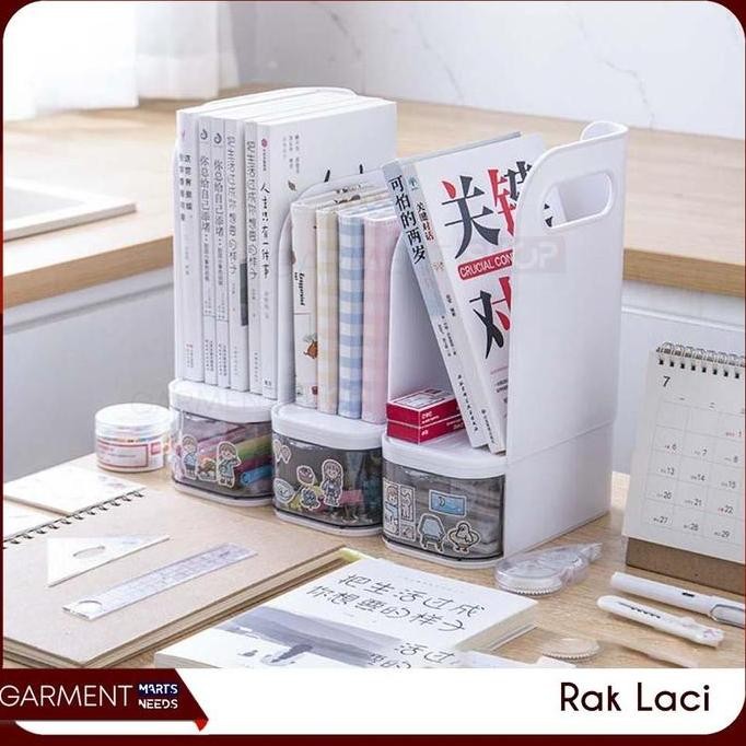 TERBARU - Laci Mini Susun Container Tempat Penyimpanan Serbaguna Kotak Plastik Alat Tulis Stationary