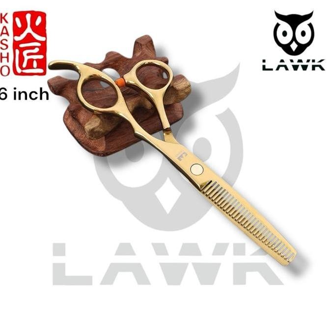 Gunting Kasho F2-600 Set Gunting Potong Rambut Gunting Sasak Kasho Black Sisir