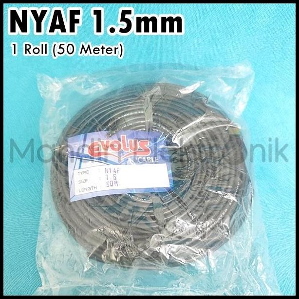 (Roll) Kabel Listrik Serabut Tunggal 1.5 Evolus Per Roll 50m 50 Meter
