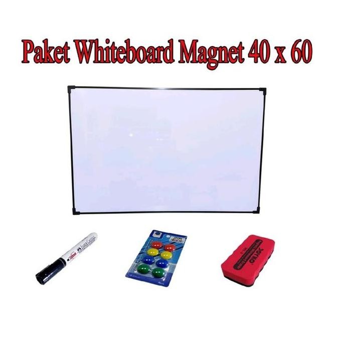 

PAPAN TULIS WHITEBOARD MAGNET 40 X 60 CM FREE SPIDOL PENGHAPUS DAN PIN MAGNET