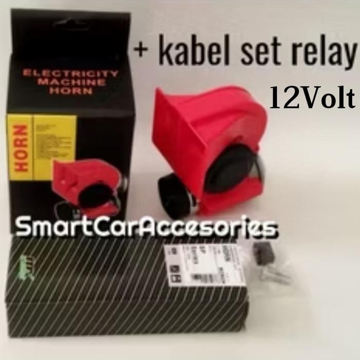 Klakson Horn Kapal Keong Model Stebel Nautilus 12V + Kabel Set Original Dan Terpercaya