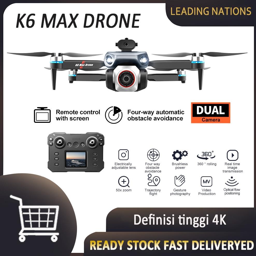 Terlaris Drone Terkendali Layar K6 Kamera Ekstra Besar Kamera Definisi Tinggi Dua 4K Motor Tanpa Ber
