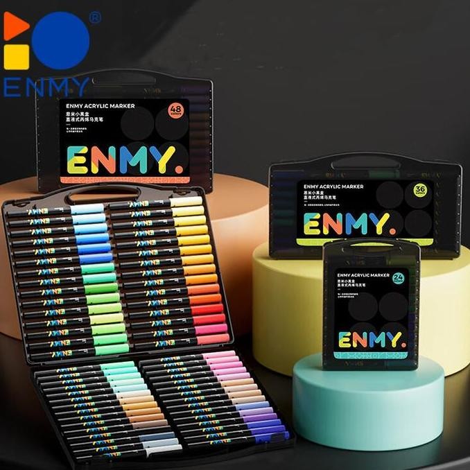 

Enmy Lukisan Potret Wajah Serba Bisa! 9 Warna Kulit Spidol Akrilik! Kontrol Tinta Berujung Lembut Kertas Tidak Dapat Ditembus