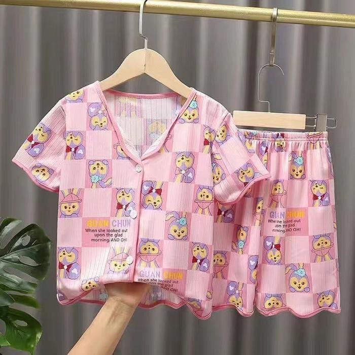 Bts Baju Tidur Pendek Anak / Piyama Pendek Anak Cewek / Setelan Baju Tidur Anak Wanita / Setelan Piy