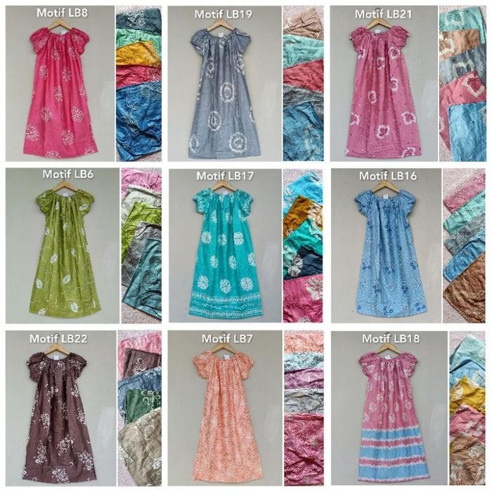 Daster Kerut Remaja Anak Tanggung Lengan Balon Karet Batik Anak