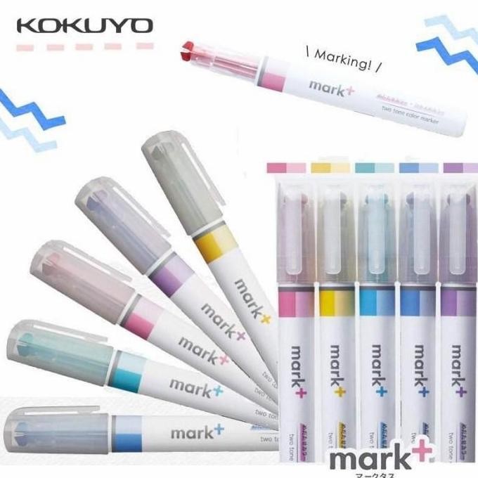 

NEW Kokuyo Mark+ Two Tone Color Highlighter