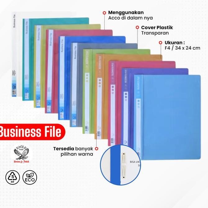 

EAGLE Bisnis File Business File Map Snelhekter Map Acco F4 12pcs