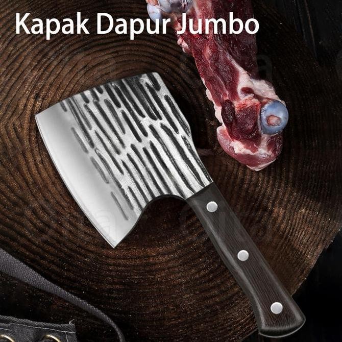 TERLARIS - Kapak 7.5mm Jumbo Potong Tulang Golok Daging Professional Golok pisau Daging Alat Ayam pi