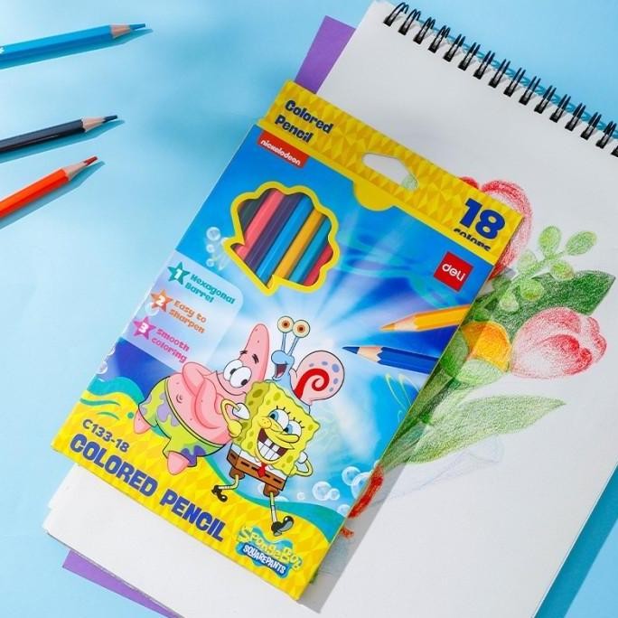 

=+=+=+] Pensil Warna / Colored Pencil Deli EC133 Spongebob 12/18/24 Warna