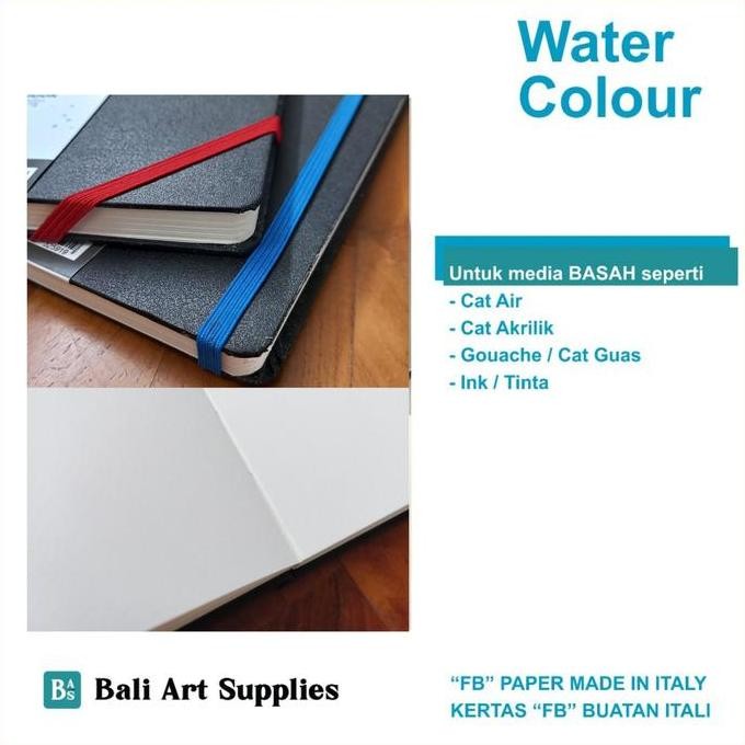

Watercolour Sketchbook Bali Art Supplies in Sewing Binding | Buku Gambar Cat Air Hard Cover Watercolour Book di Jilid Jahit 30 lembar A4, A5 dan A6 200gsm