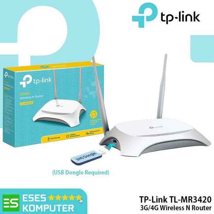 Router TP-Link 3G/4G Wireless N Router - TL-MR3420 (USB Port GSM/CDMA)