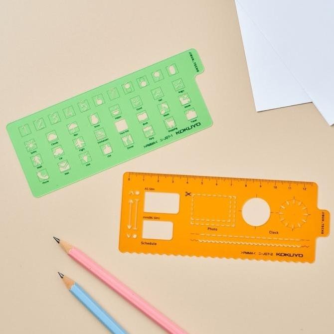 

BEBAS ONGKIR - KOKUYO Jibun Techo Goods Ruler and Shapes