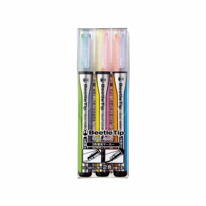 

BEBAS ONGKIR - KOKUYO Beetle Tip Dual Color Set Highlighter