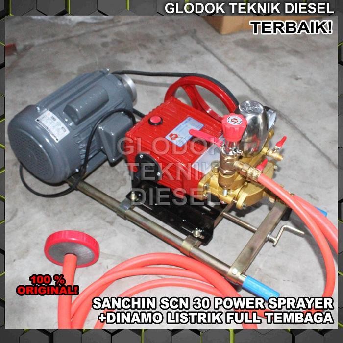Sanchin Mesin Power Sprayer Scn 20 + Dinamo Listrik Full Tembaga Paket Original Dan Terpercaya