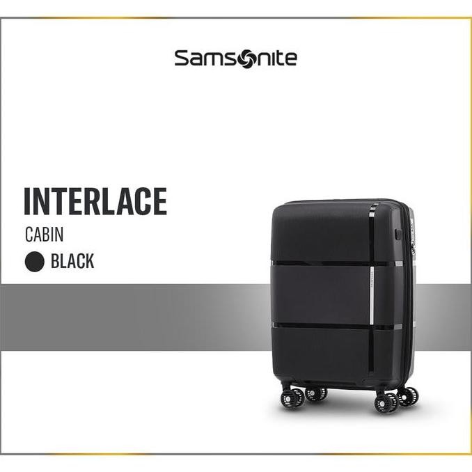TERLARIS - Samsonite Koper Hardcase Interlace Cabin 20 inch Exp V2 - Black