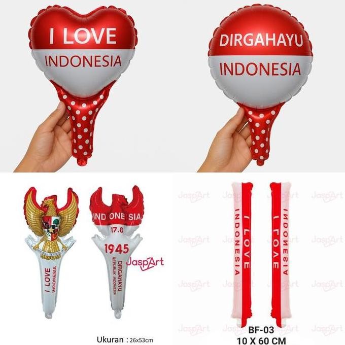 Produk Unggulan] Balon PENTUNGAN Foil HUT RI - Balon Tepuk Pentungan Dirgahayu Indonesia 17 Agustus 