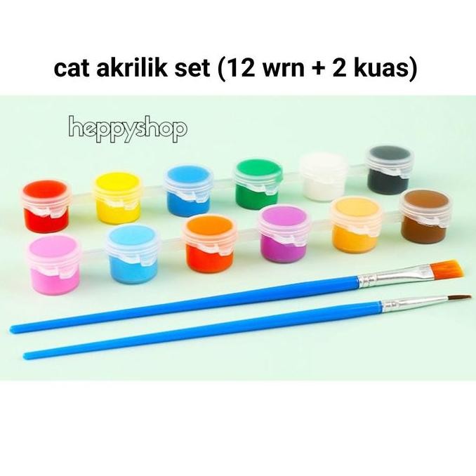 

hanya disini] Cat Akrilik Murah 12 Warna, Acrylic Color